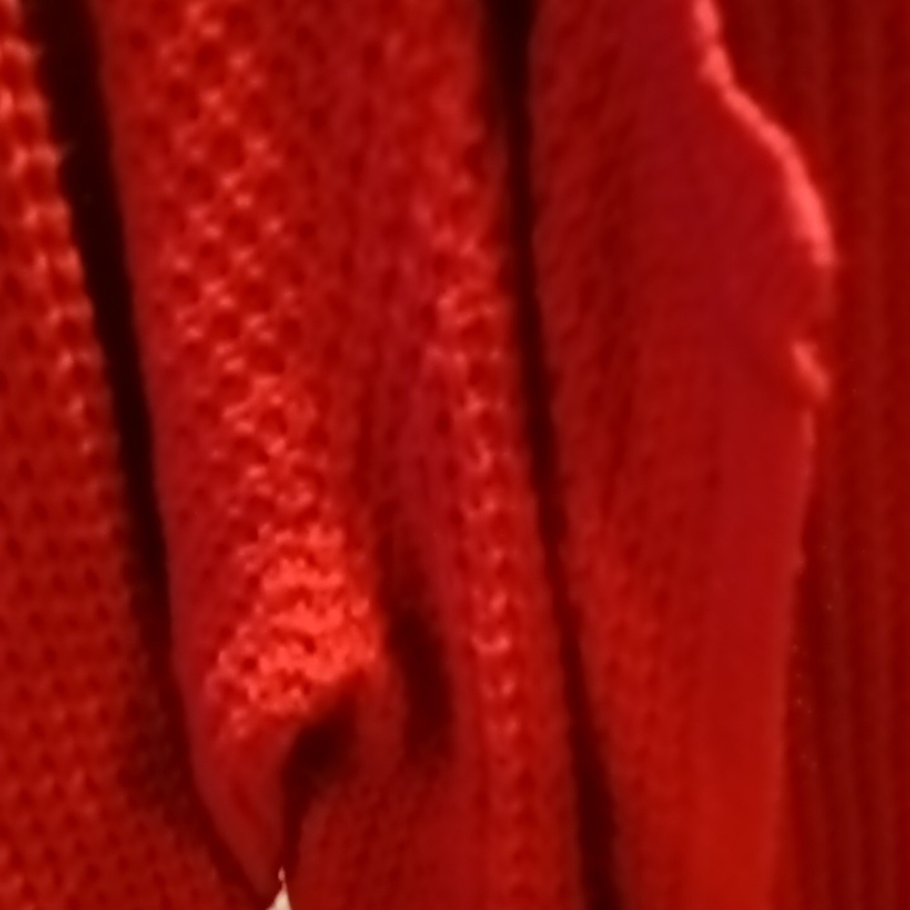 KIM ROGERS red braided waffled cardigan with saggy pockets Size XL - Picture 7 of 13